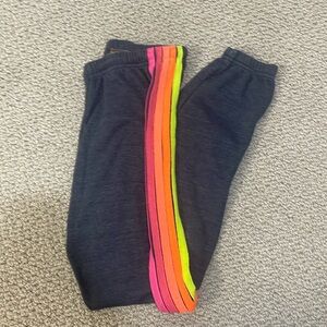 Aviator Nation sweatpants size xs color pink orange yellow